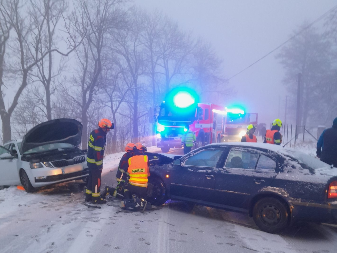 Úterní dopravní nehoda v Maršovicích na Jablonecku