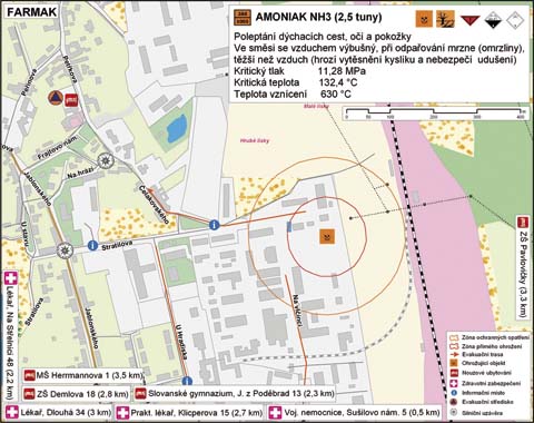 Obr. 4: Plán opatření kolem ohrožujícího objektu