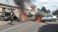 080624-Požár osobního auta a motocyklu po střetu na staré karlovarské silnici v Tuchlovicích na Kladensku