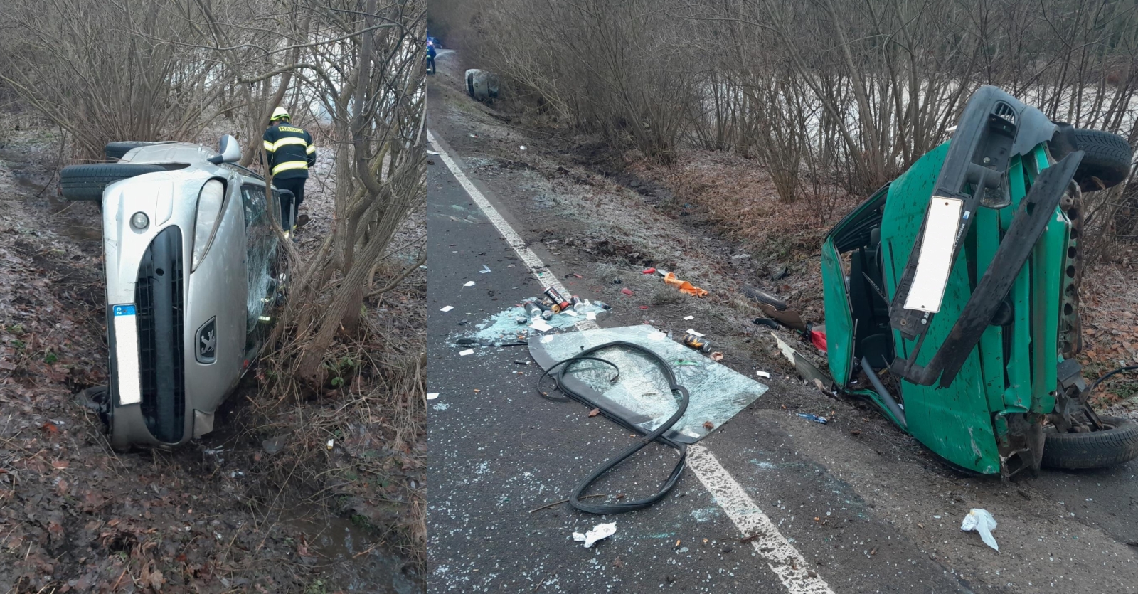 081-Dopravní nehoda dvou osobních aut mezi obcemi Černíkovice a Vatěkov na Benešovsku.jpg