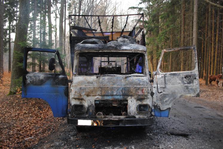 Plameny zničily zejména motorovou část Avie.