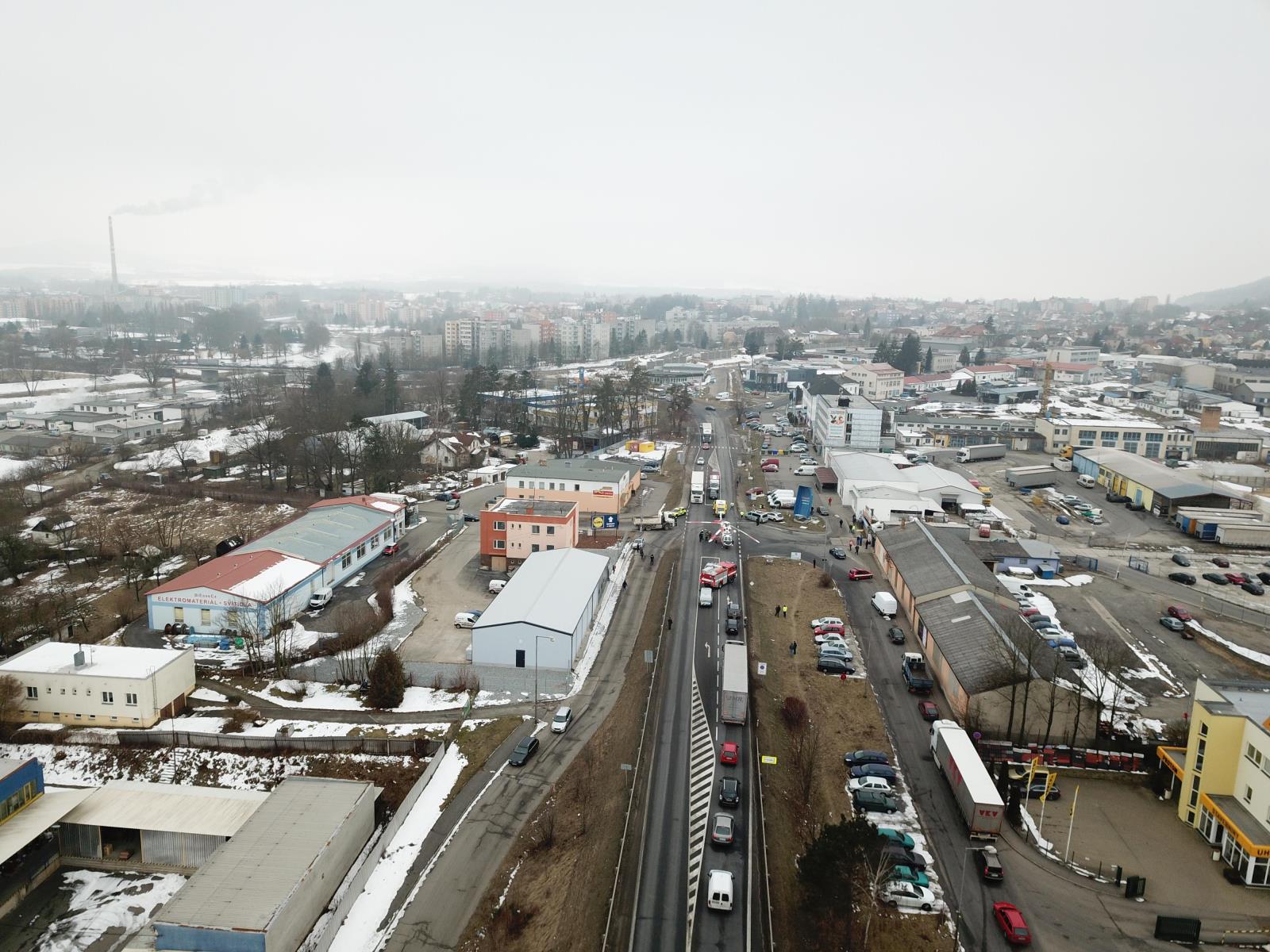 Dopravní nehoda NA a cyklisty, Strakonice - 5. 3. 2018 (1).JPG