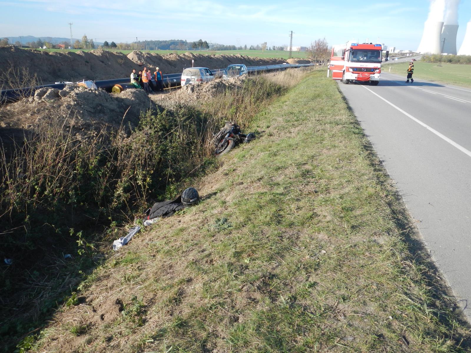 Dopravní nehoda OA a moto, Kočín - 26. 10. 2019 (4).JPG