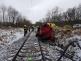 Dopravní nehoda OA a vlak, Hluboká nad Vltavou - 3. 1. 2019 (1)