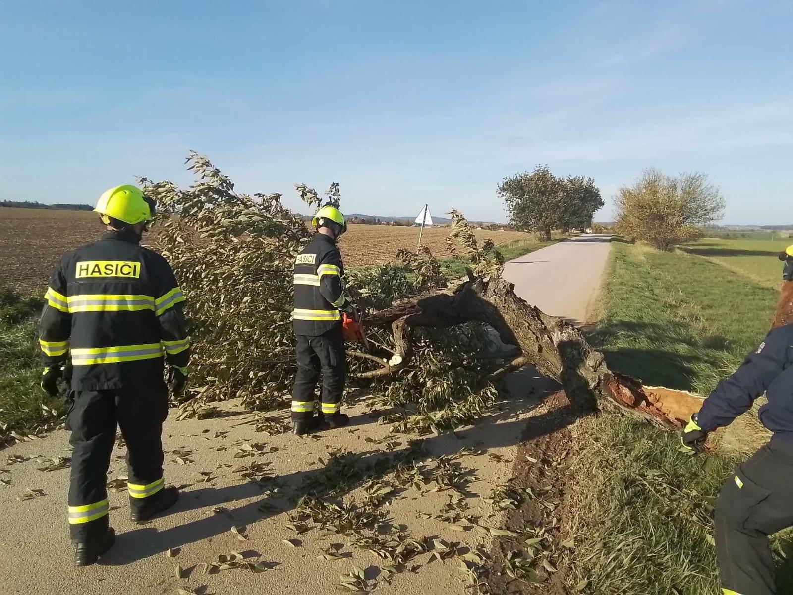 Hasiči na Vysočině zasahovali v souvislosti s počasím