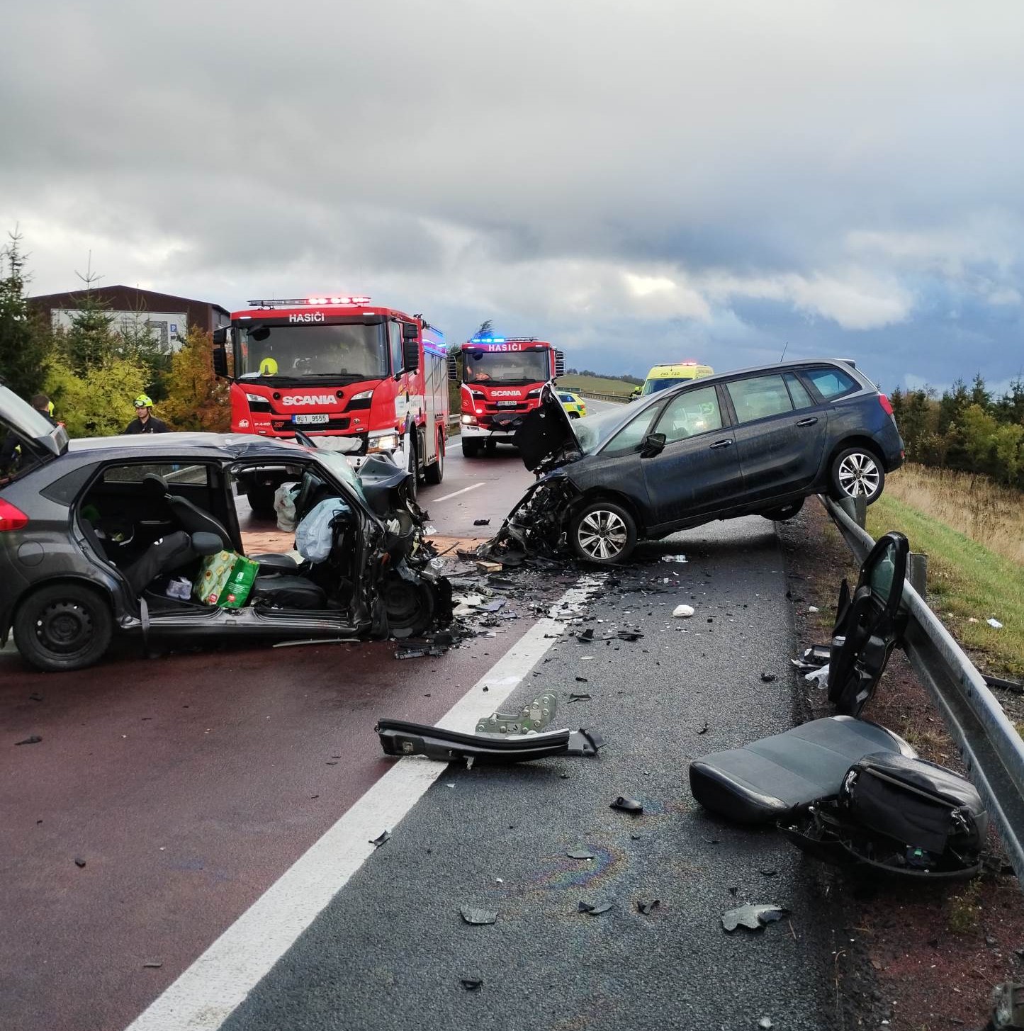 Nehoda silnice I/7 u Křimova