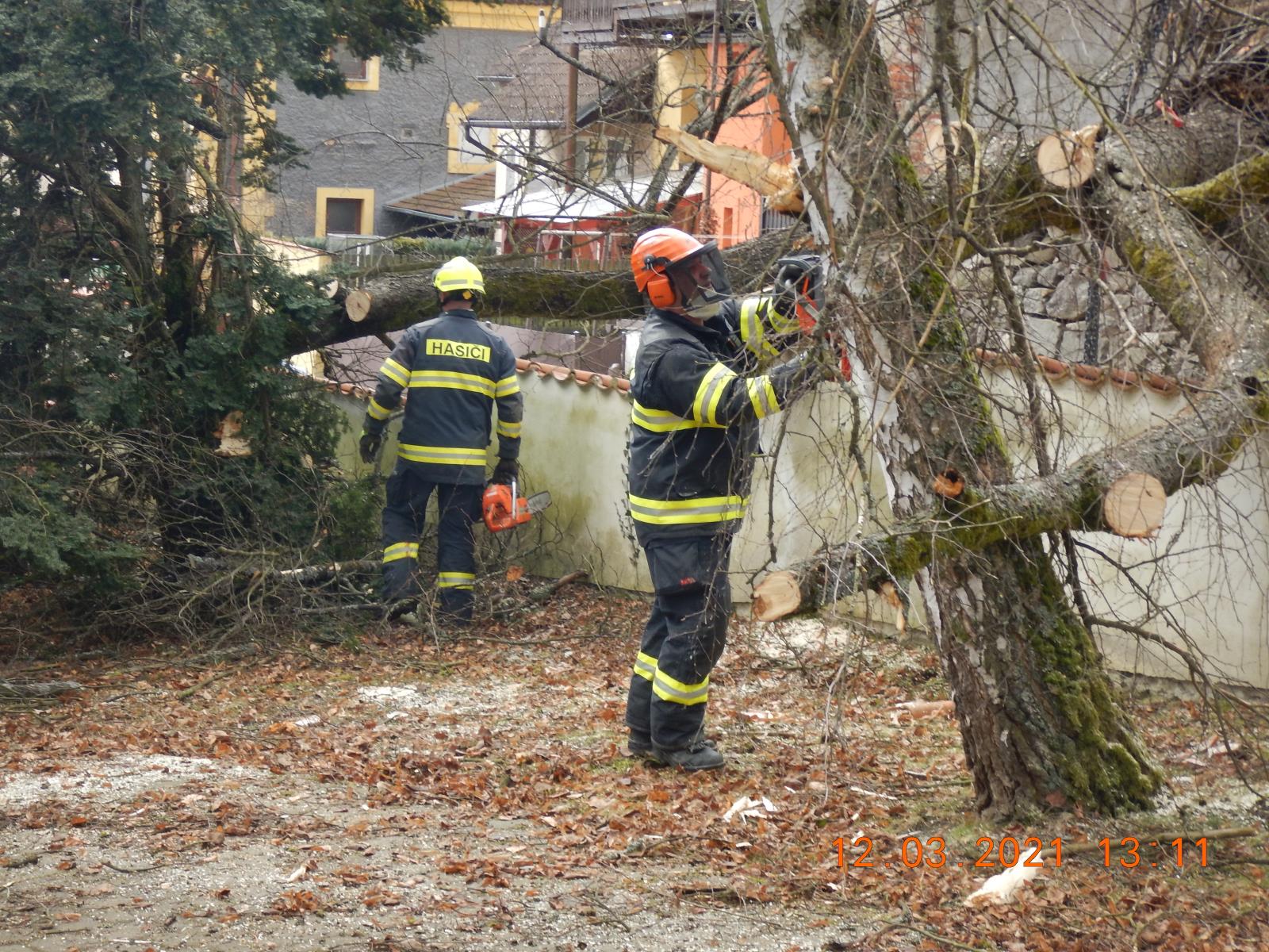 Odklizení spadlého stromu, Tábor - 12. 3. 2021 (10).JPG