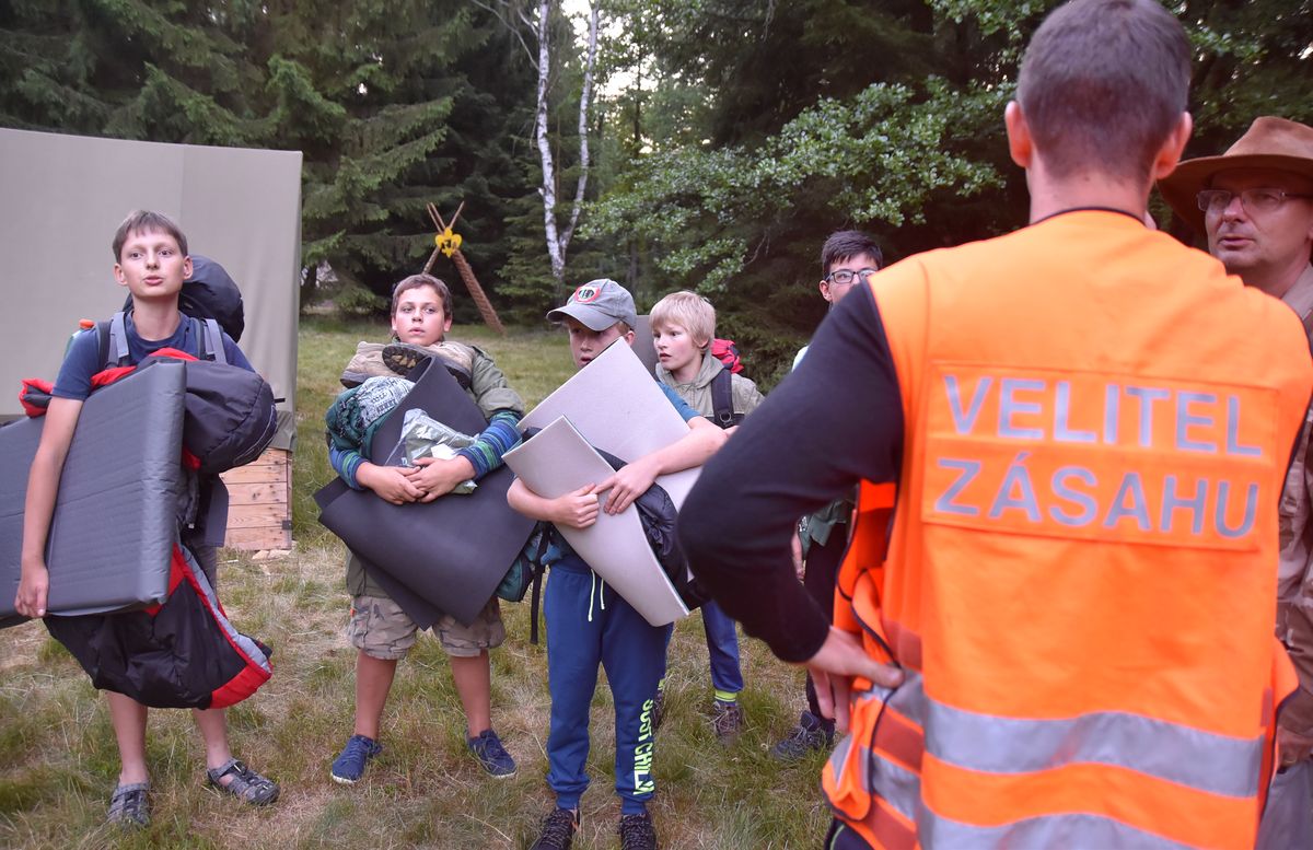 Tábor Stará Voda, evakuace, 2.7.2019_07.JPG