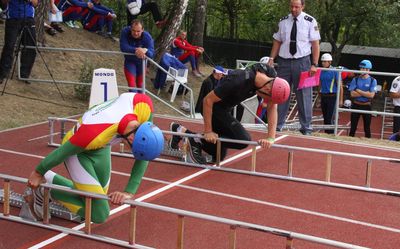 Výstup do 4. podlaží cvičné věžě