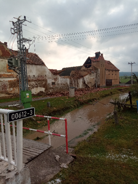 následky bouře na jihu Podbořanska