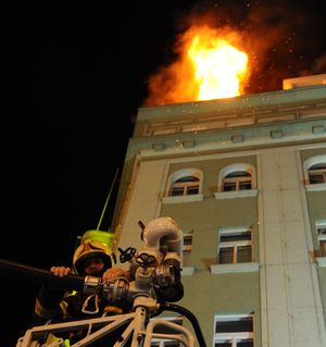 Požár bytu, ilustrační fotografie