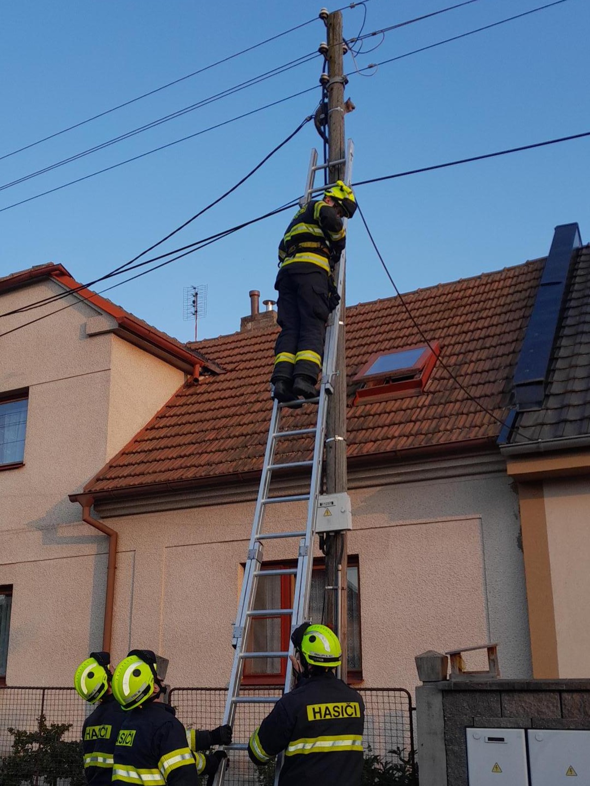 154-Záchrana kotěte ze sloupu elektrického vedení v Kralupech nad Vltavou.jpg