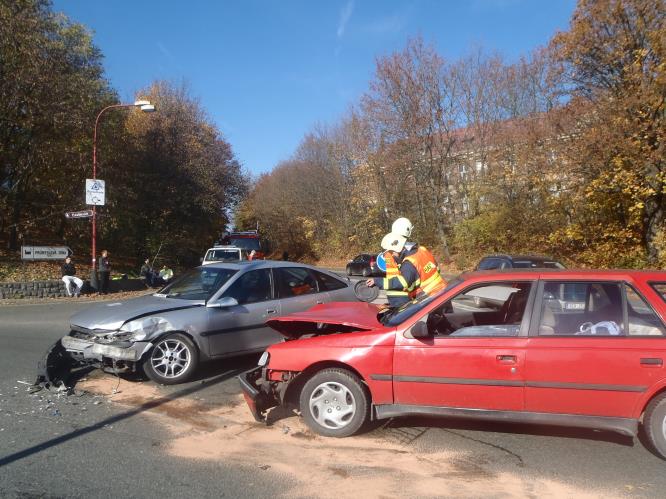 Nehoda v Čáslavské ulici v Chrudimi