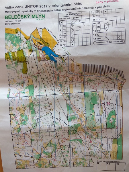 Mapa - trať kategrie ženy