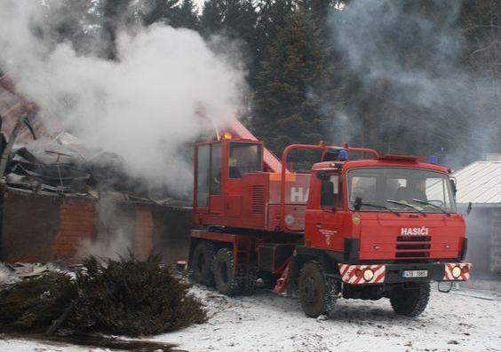 Požár rekreačního střediska Lesanka