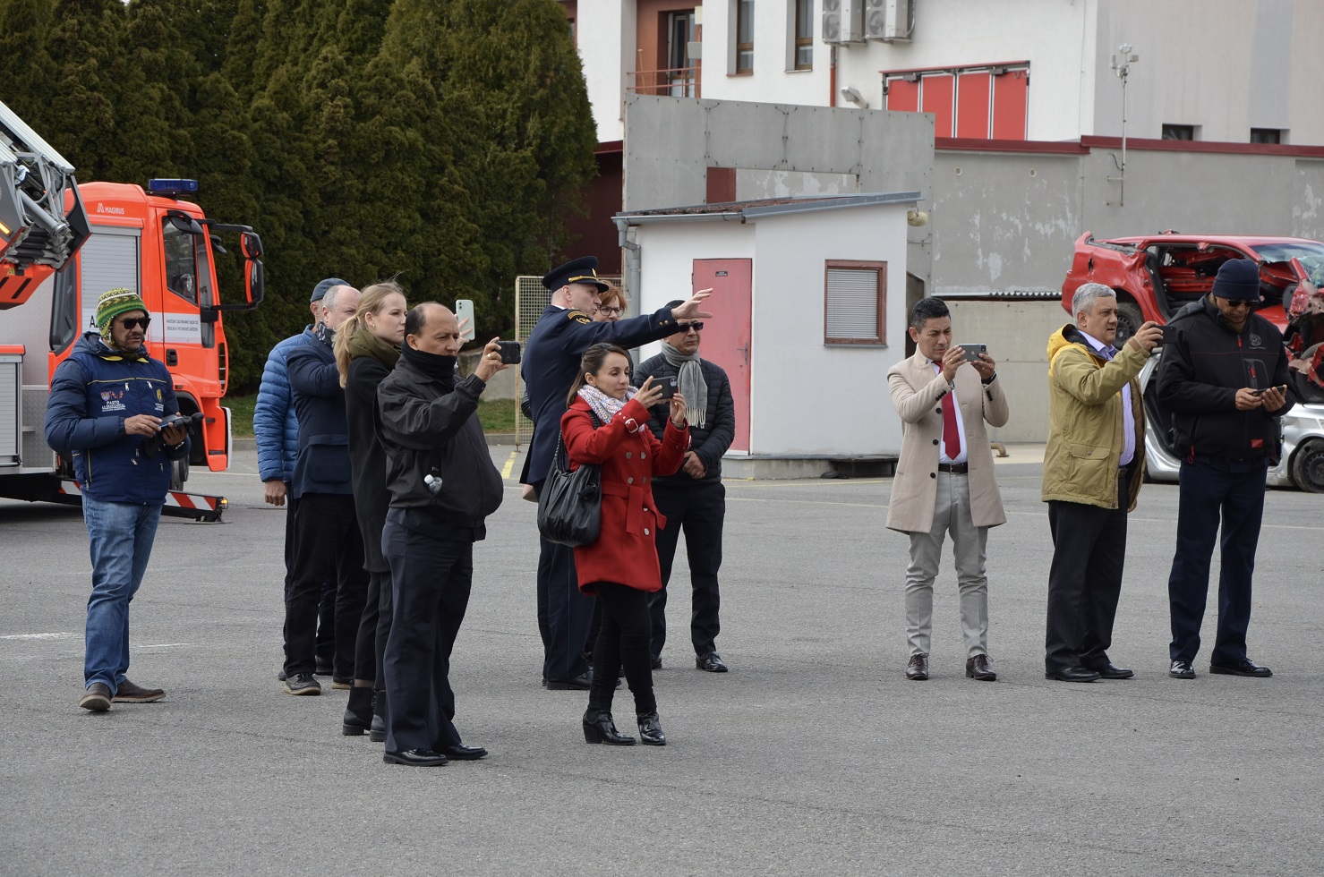 The demonstration of a firefighting training in Brno.jpg