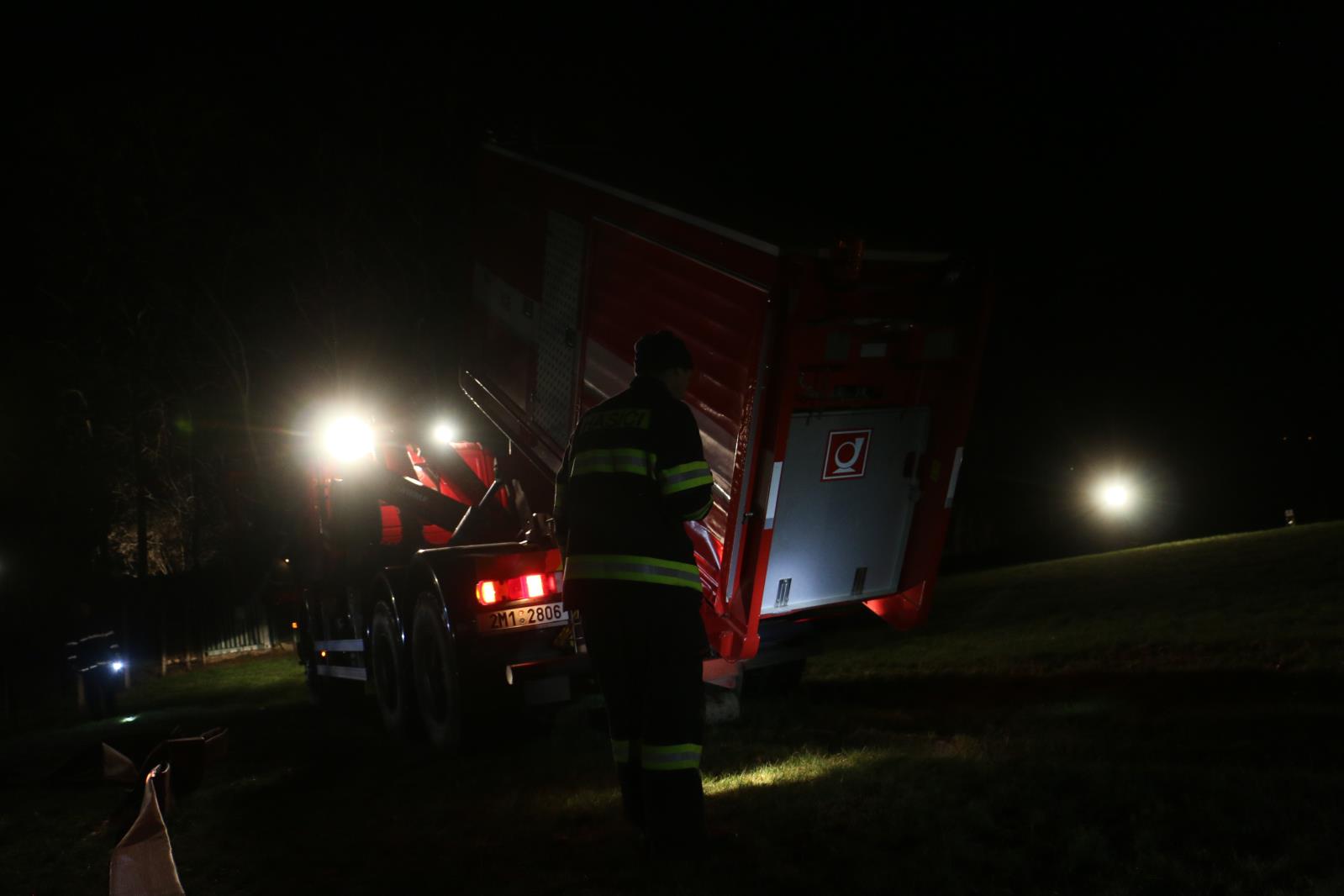 čerpání vody HFS SOMATI - odstranění nebezpečných stavů Mostkovice 20.1.2018