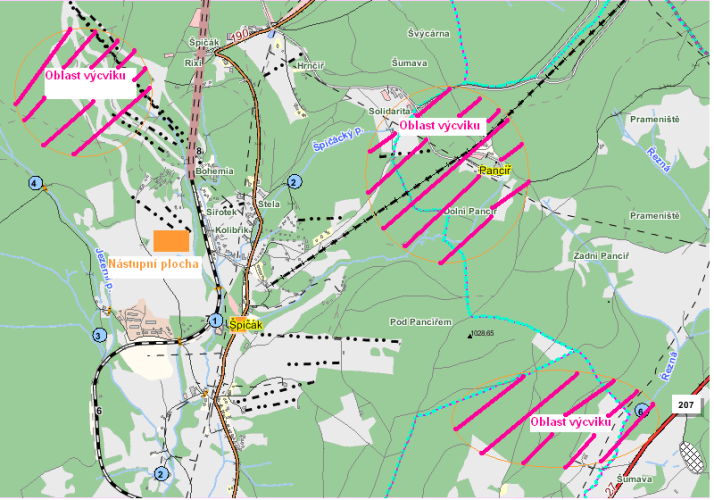 mapa špičák